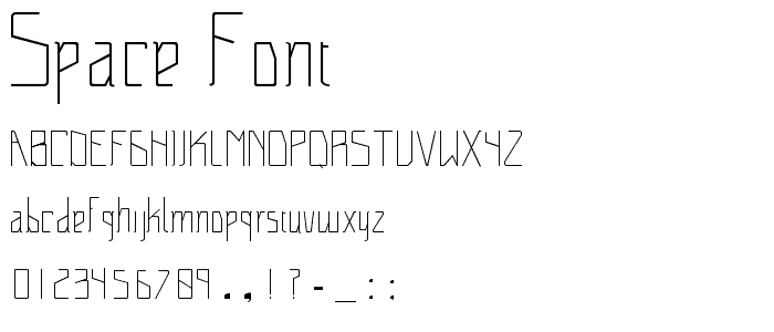 space font font